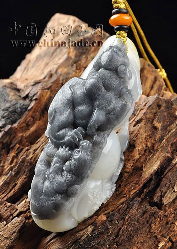 墨玉青花子料-“英雄無悔”