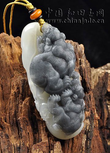 墨玉青花子料-“英雄無悔”