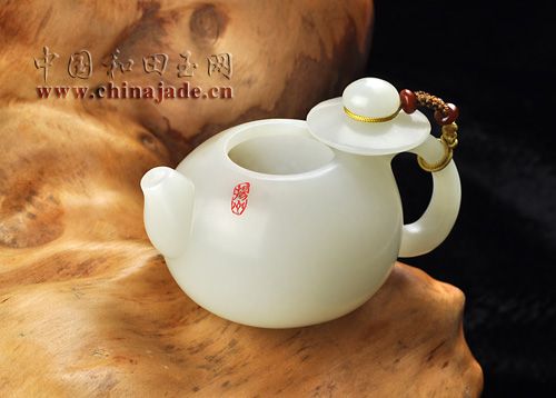 白玉子料-畫意把玩壺