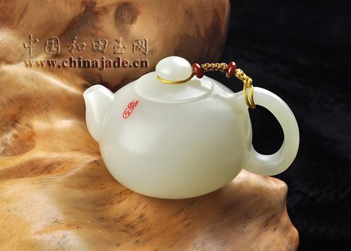 白玉子料-畫意把玩壺