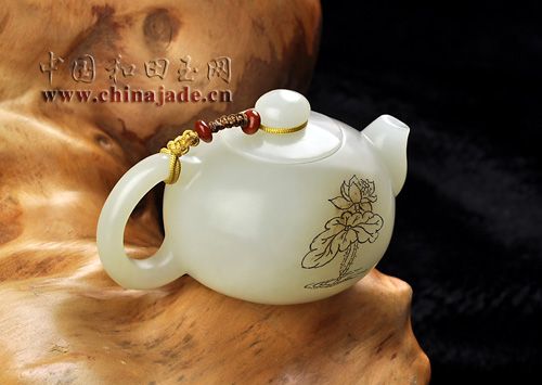 白玉子料-畫意把玩壺
