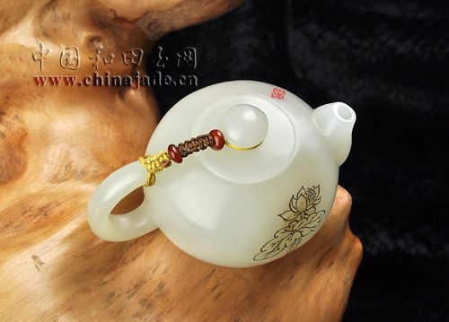 白玉子料-畫意把玩壺