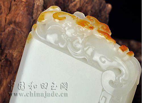 白玉子料-龍鳳呈祥(素牌)