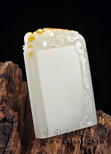 白玉子料-龍鳳呈祥(素牌)