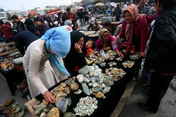 和田的玉石巴扎