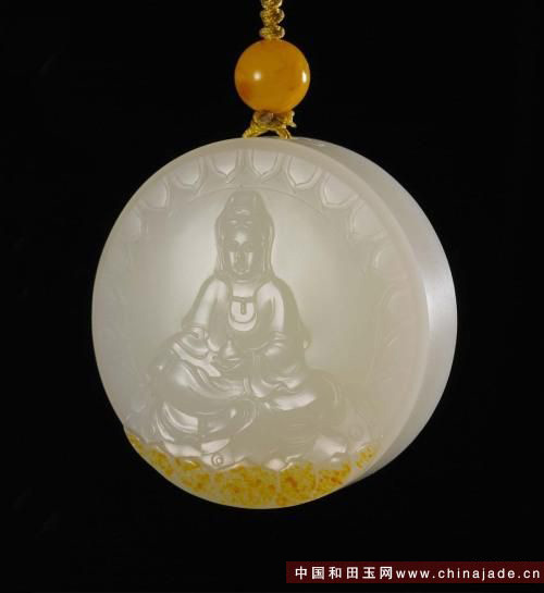 和田玉福造善果觀音佩