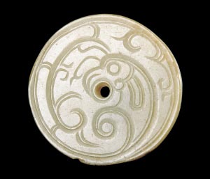 西周 鳥紋玉璧 西周 鳥紋玉璧