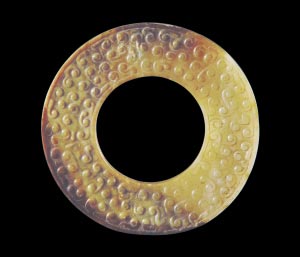 西周 鳥紋玉璧 西周 鳥紋玉璧