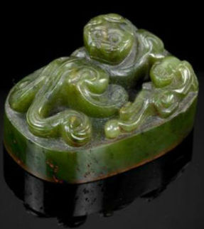 在法國艾德拍賣行以110萬歐元成交的乾隆時期玉璽 在法國艾德拍賣行以110萬歐元成交的乾隆時期玉璽