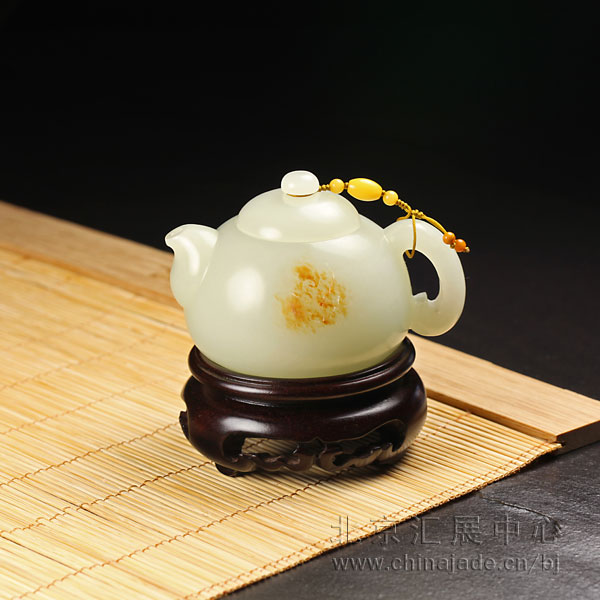 白玉子料-素面把玩壺