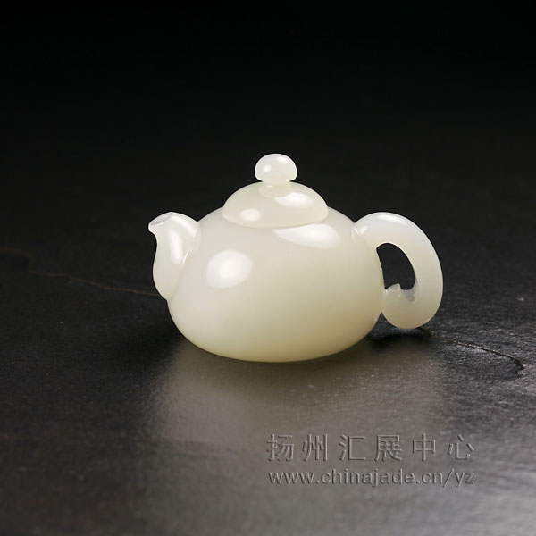 和田玉白玉子料-福壽把玩壺 和田玉白玉子料-福壽把玩壺