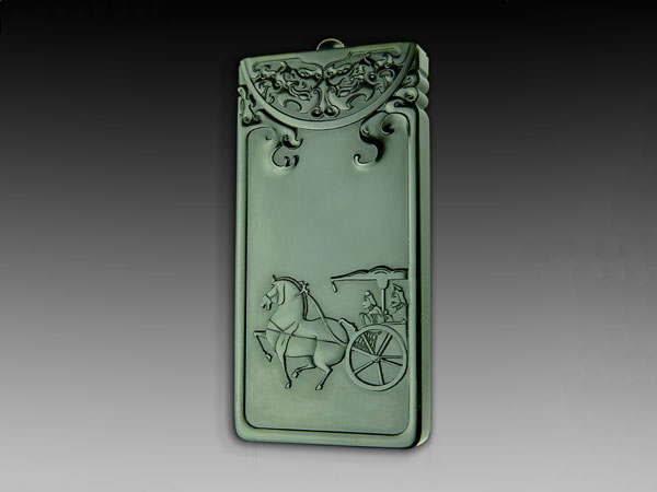 以古鑒今 蔣大昶玉牌作品