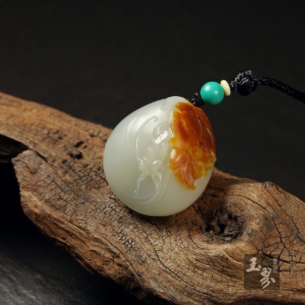 白玉子料掛件-秋韻