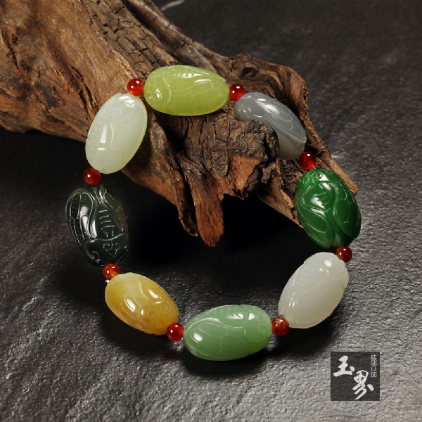 和田玉-蟬形手鏈