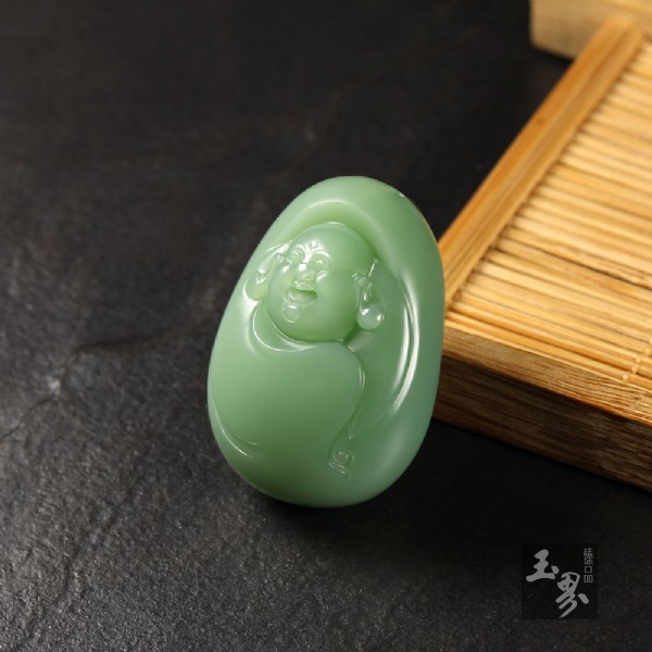 碧玉掛件-彌勒佛
