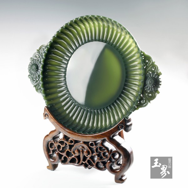 和田青玉-菊花盤