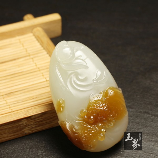 糖白玉掛件—金玉滿堂