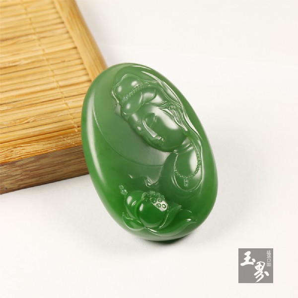 碧玉掛件-觀音牌 碧玉掛件-觀音牌