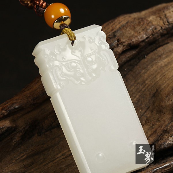 羊脂白玉-素面守護(hù)牌