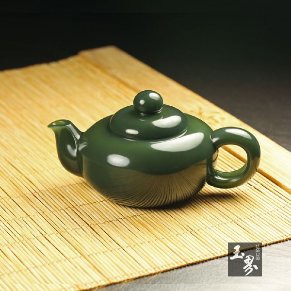 青玉-素面團圓壺