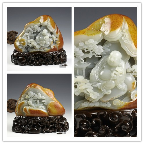 白玉籽料-彌勒佛山子 