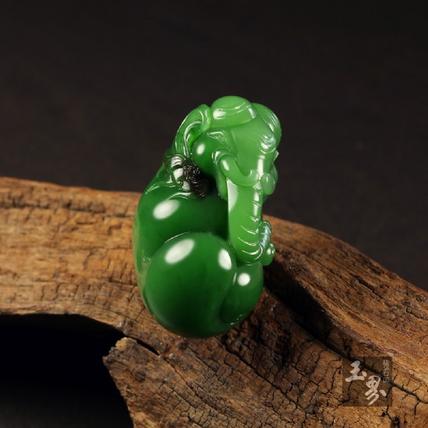 碧玉把件-吉祥有福
