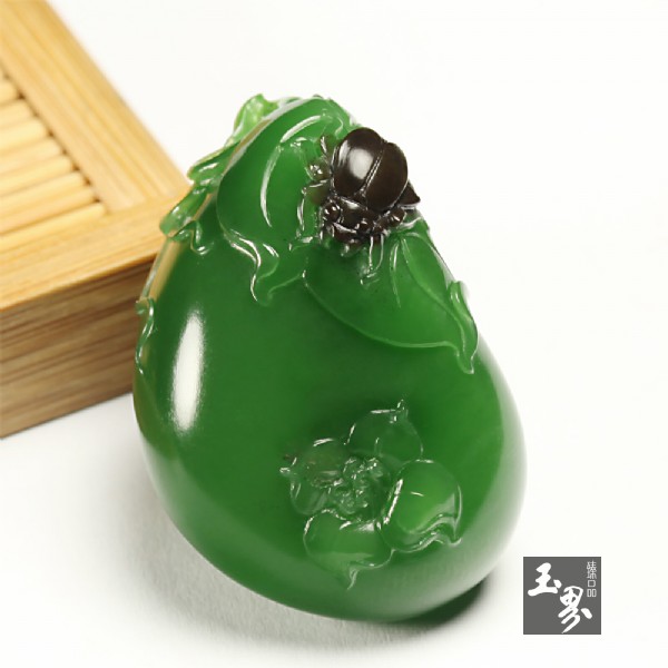 碧玉巧雕掛件-一甲一名