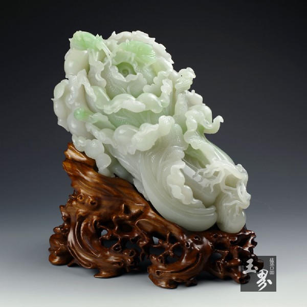 （翠青）白玉擺件-佰財