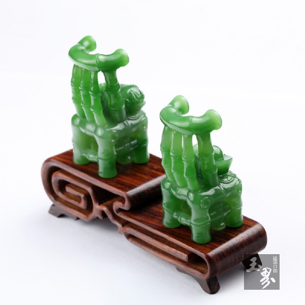 碧玉小擺件-招財進寶