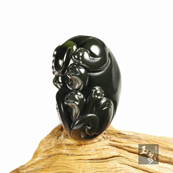 青玉子料把件-貔貅 玉器編號：148143