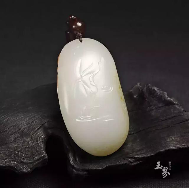 白玉子料掛件-連年有余