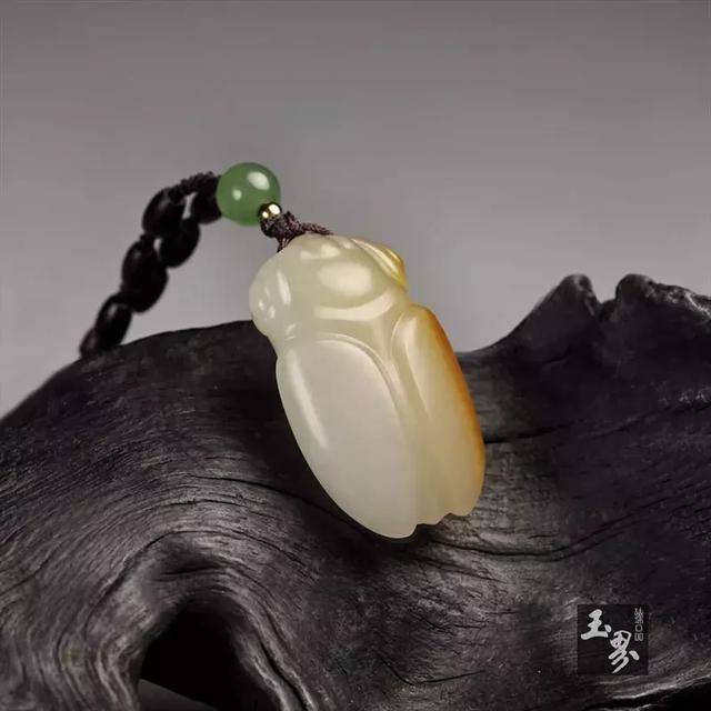 白玉子料-蟬形佩