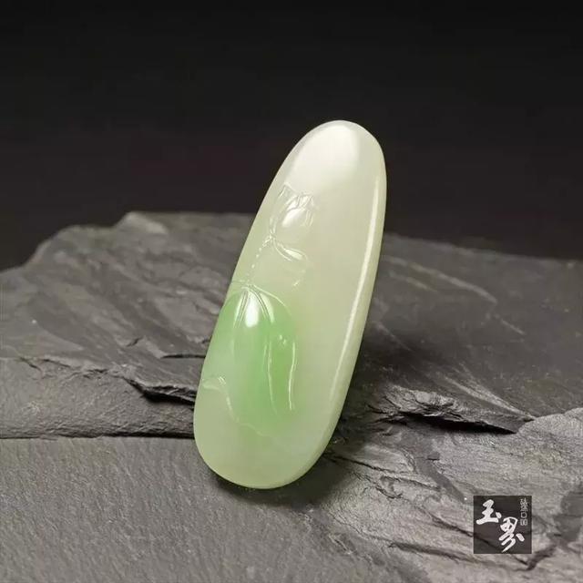 (翠青)白玉掛件-清荷