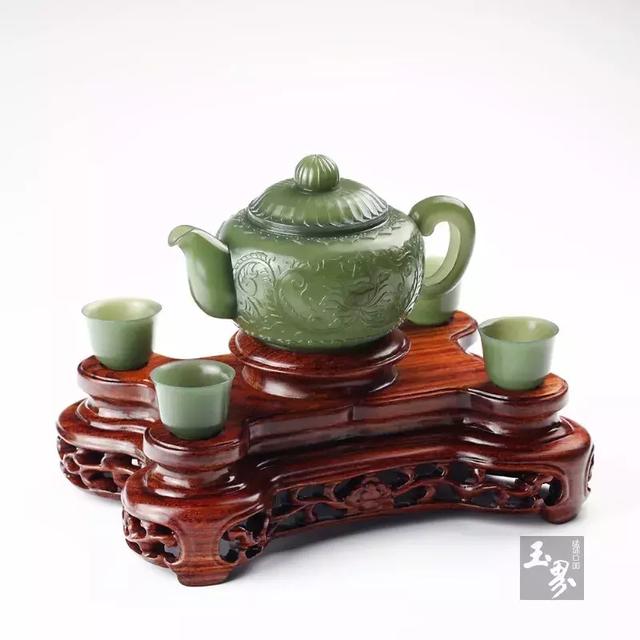 靜茗清趣——和田玉茶具