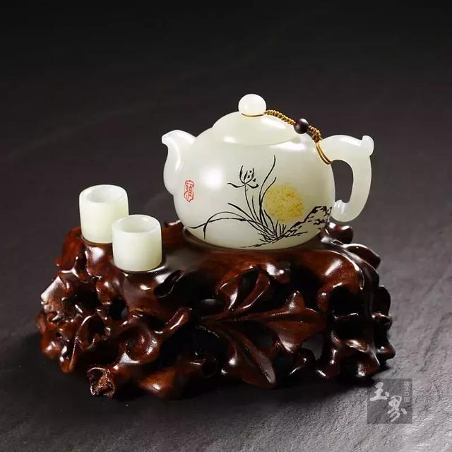 靜茗清趣——和田玉茶具